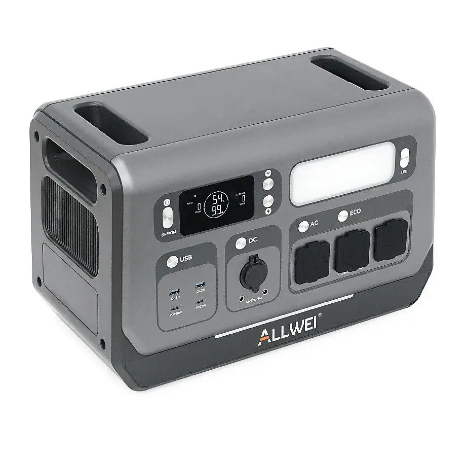 Портативна зарядна станція ALLWEI PPS-2400 Portable Power Station + BAT B200 Pro 2400W 4096Wh LiFePO4 - фото 9