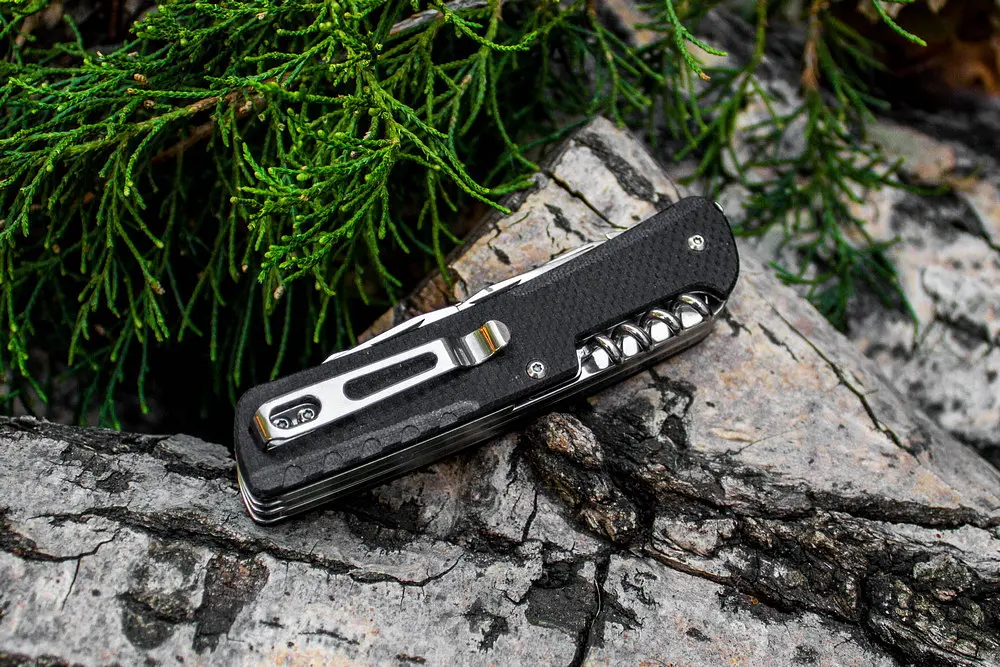 Багатофункціональний ніж Ruike Trekker LD31-B, (8.5 см) 12C27 / G10 чорний, 14 інстр. - фото 4