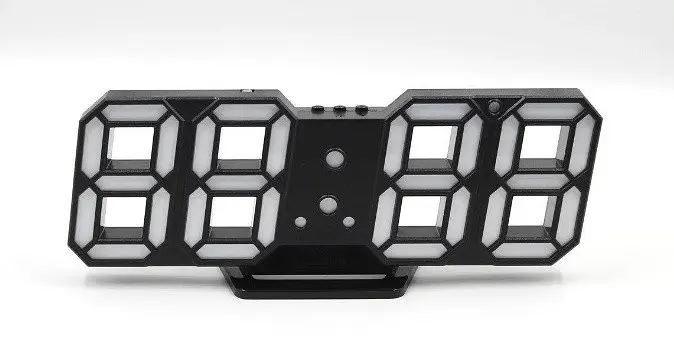 Настільний LED годинник електронний з будильником термометром від USB Caixing CX-2218 чорний корпус зелене підсвічування - фото 2