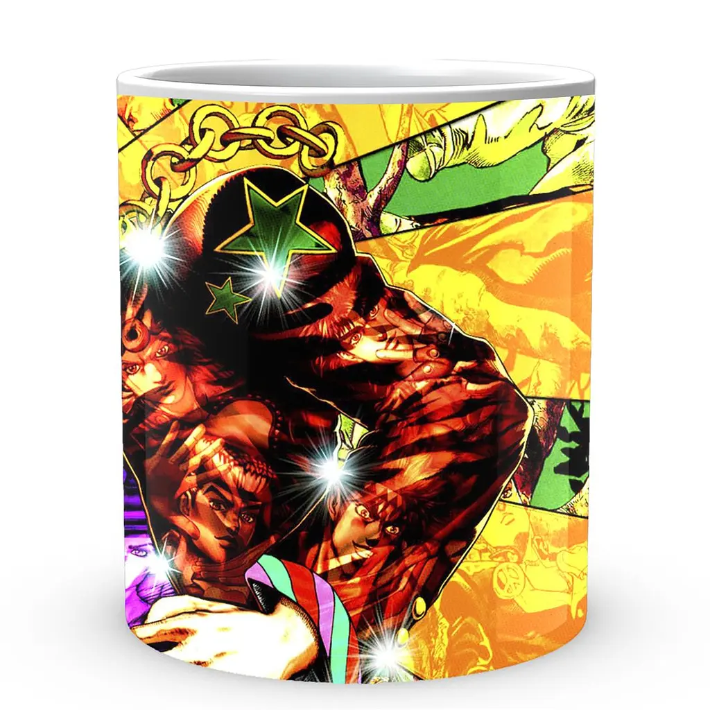 Кухоль GeekLand Неймовірні пригоди ДжоДжо JoJo's Bizarre Adventure Джотаро Куджо Колаж Промені JJ 02.422 330 мл білий - фото 2