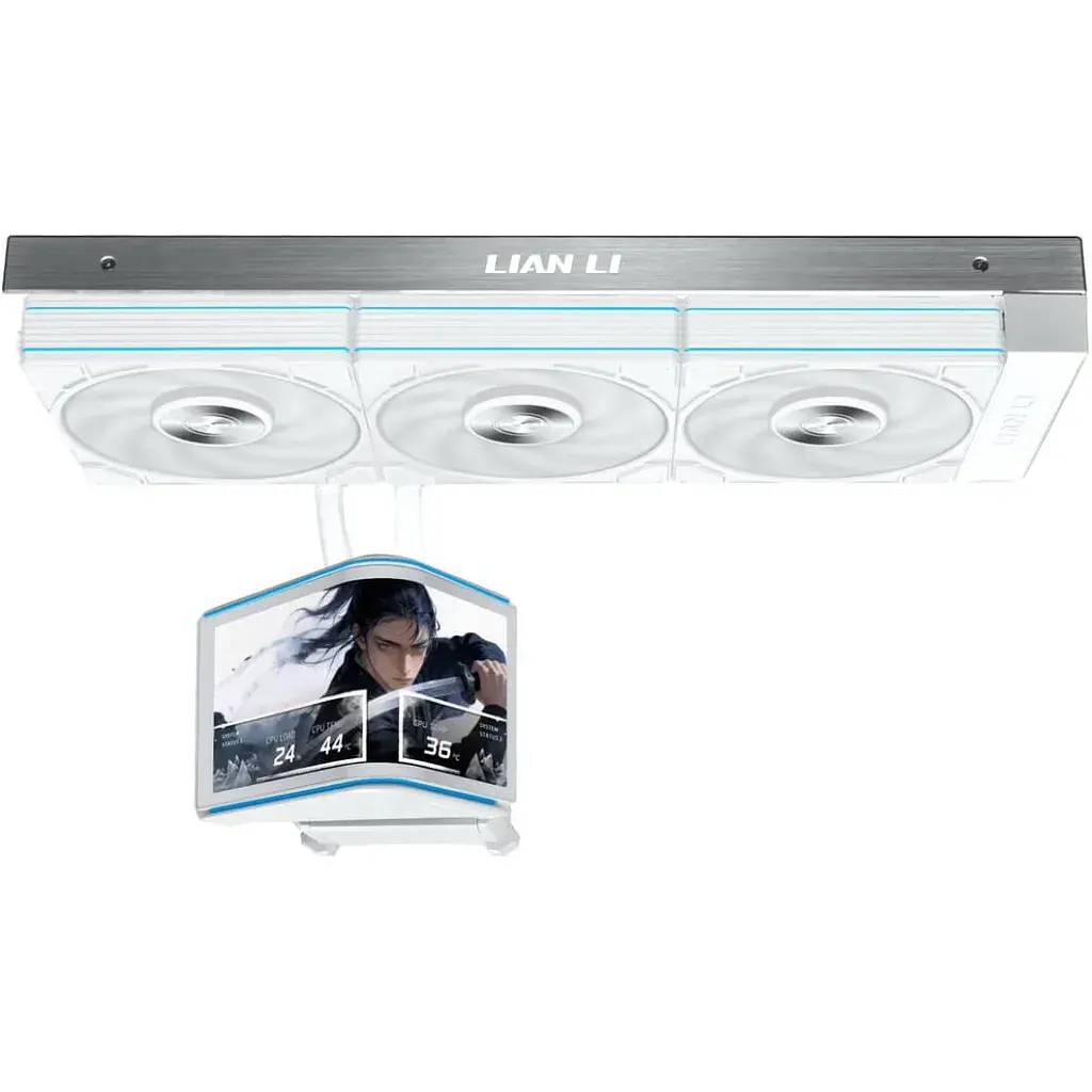 Система рідинного охолодження Lian Li Hydroshift II OLED Curved 360 P28, White (G89.GHS2OLDC36PW.00) - фото 2
