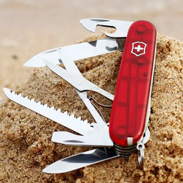 Нож Victorinox Huntsman Transparent Red [1.3713.T] [68262] - фото 5