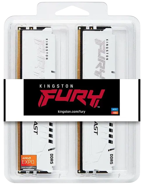 Оперативна пам'ять Kingston FURY 64GB (2x32GB) DDR5 6400MHz Beast White (KF564C32BWEK2-64) - фото 3