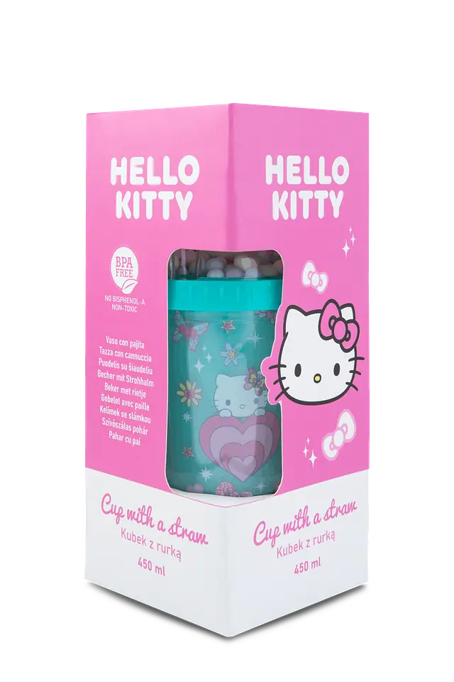 Портативний стакан пластиковий СoolPack Hello Kitty blue 450 мл блакитний (10975PTR) - фото 2