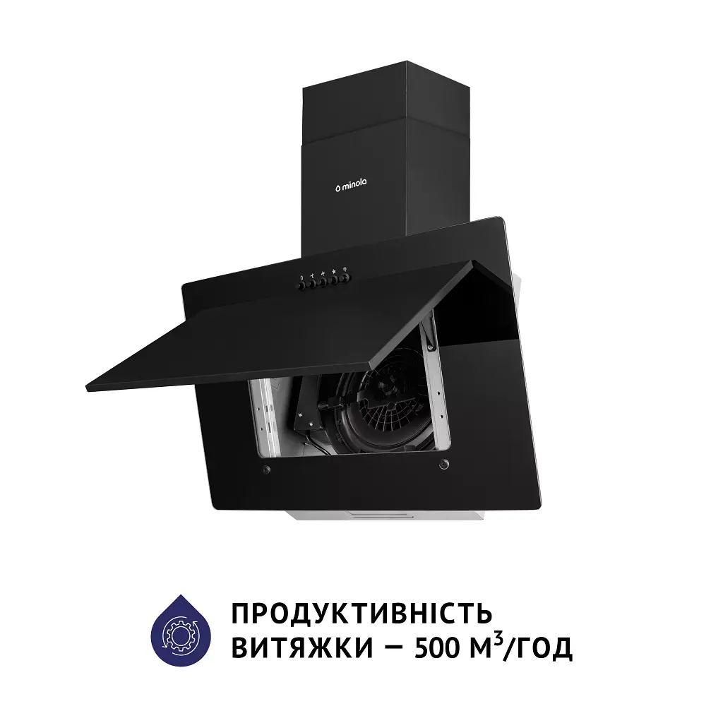 Витяжка декоративна похила Minola HDN 6124 BL LED - фото 7