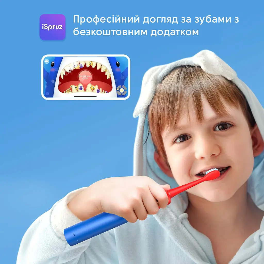 Дитяча електрична зубна щітка Bitvae Smart K7S Kids Blue - фото 4