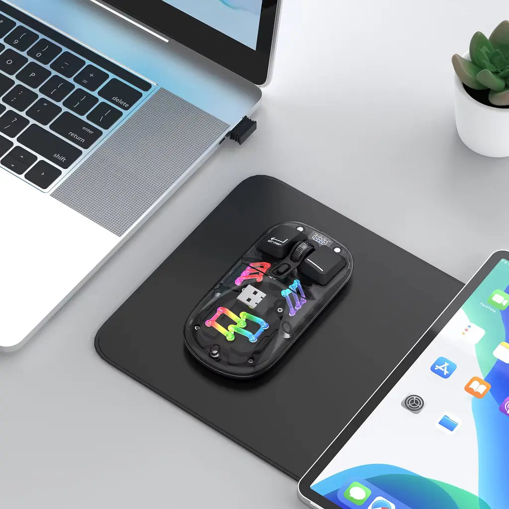 Миша бездротова HXSJ Т200 з акумулятором 2,4G Bluetooth Black - фото 3