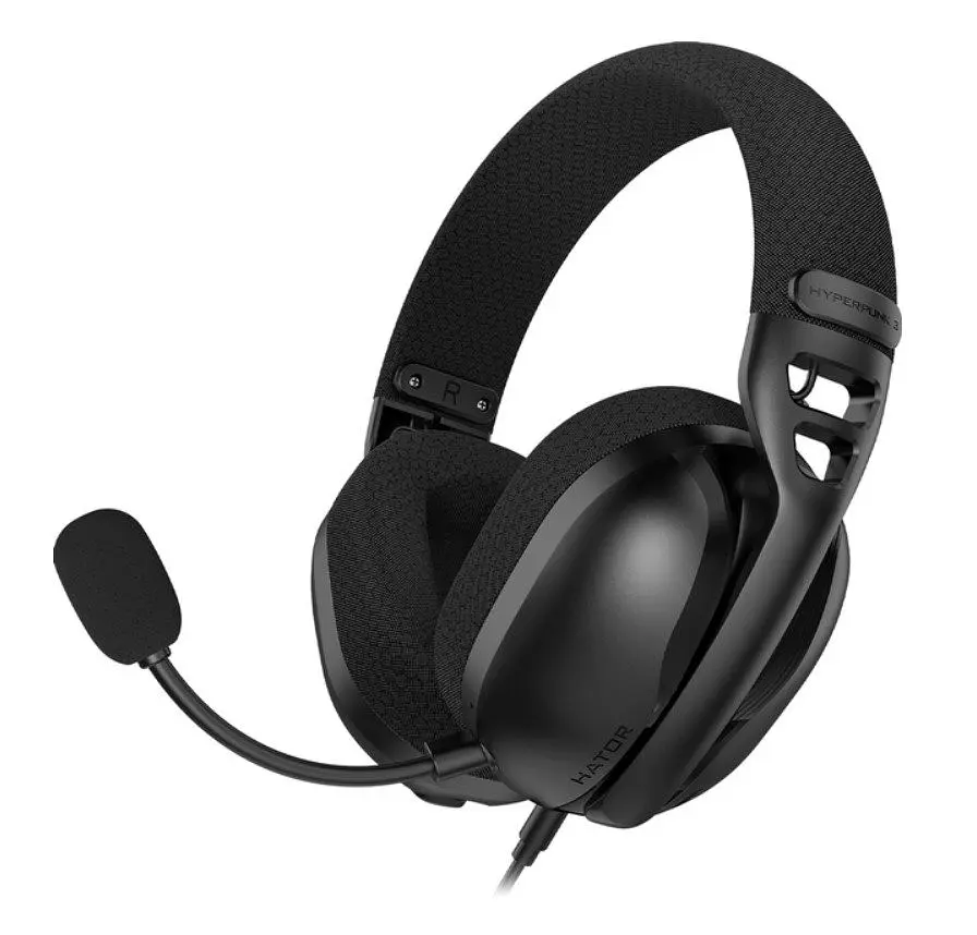 Игровые наушники с микрофоном Hator ESH-01B HYPERPUNK 3 Hi-Res Black - фото 2