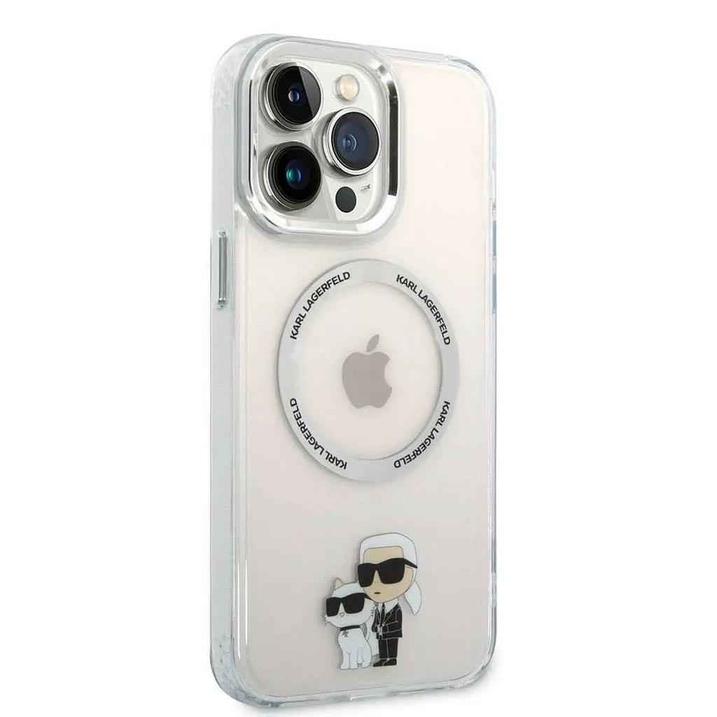 Чехол Karl Lagerfeld MagSafe Compatible Cover IML Karl and Choupette NFT для iPhOne 13 Pro Max Прозрачный - фото 3