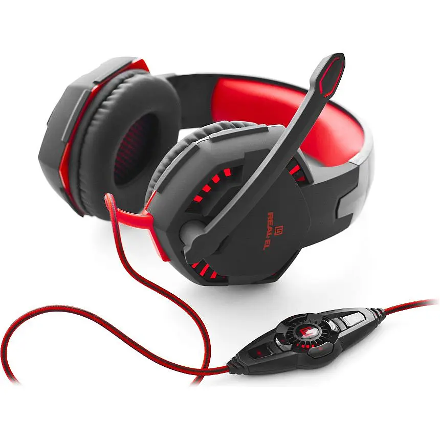 Ігрові навушники REAL-EL GDX-8000 Vibration Surround 7.1 Backlit Black/Red (EL124100017) [112567] - фото 4