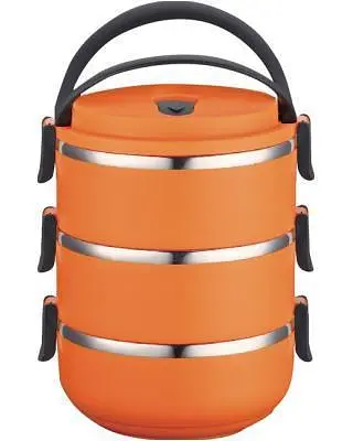 Ланч-бокс Henks LB-015 orange 1,5л 3 відділення