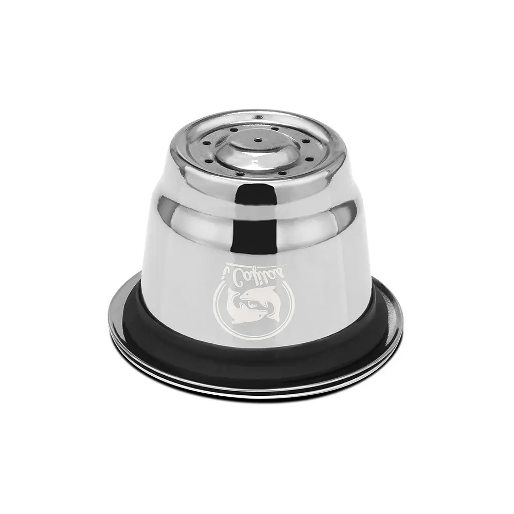 Капсула многоразовая из нержавеющей стали для кофемашины Nespresso от ICafilas, глянцевая - фото 3