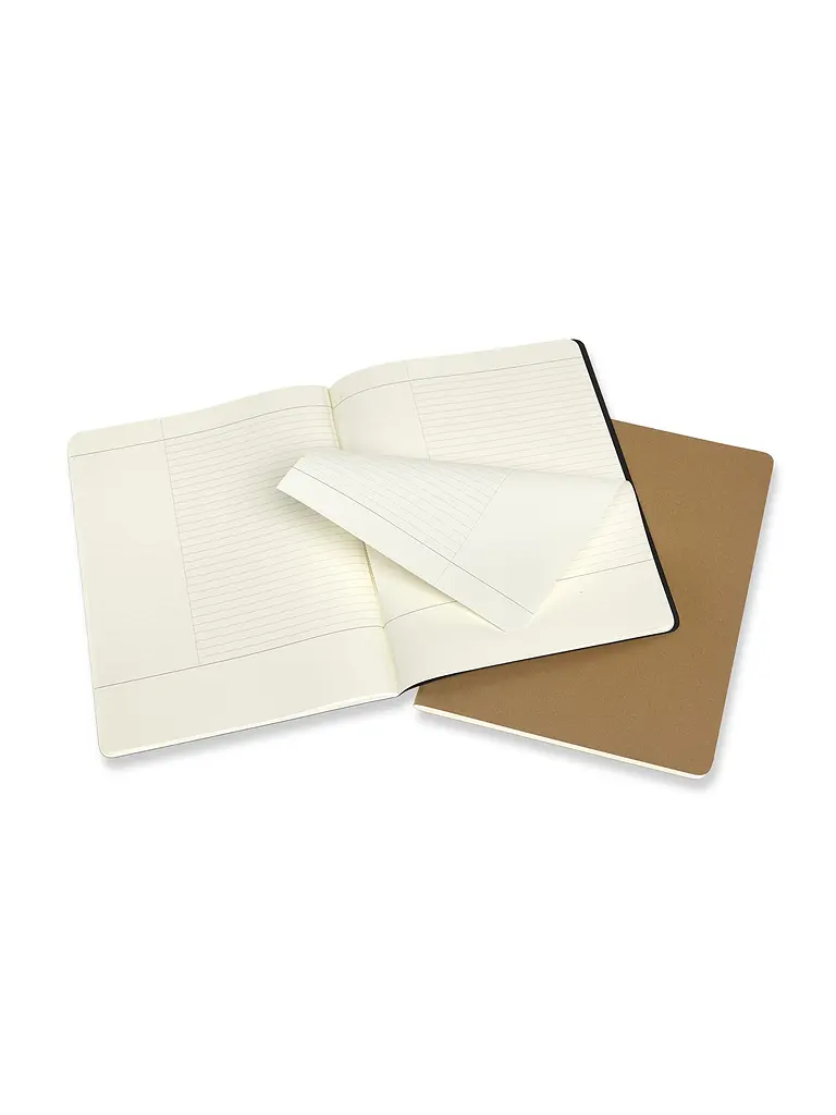 Записник Moleskine Cahier (2 шт) Subject великий, Чорний, Бежевий (CH4STNB) - фото 3