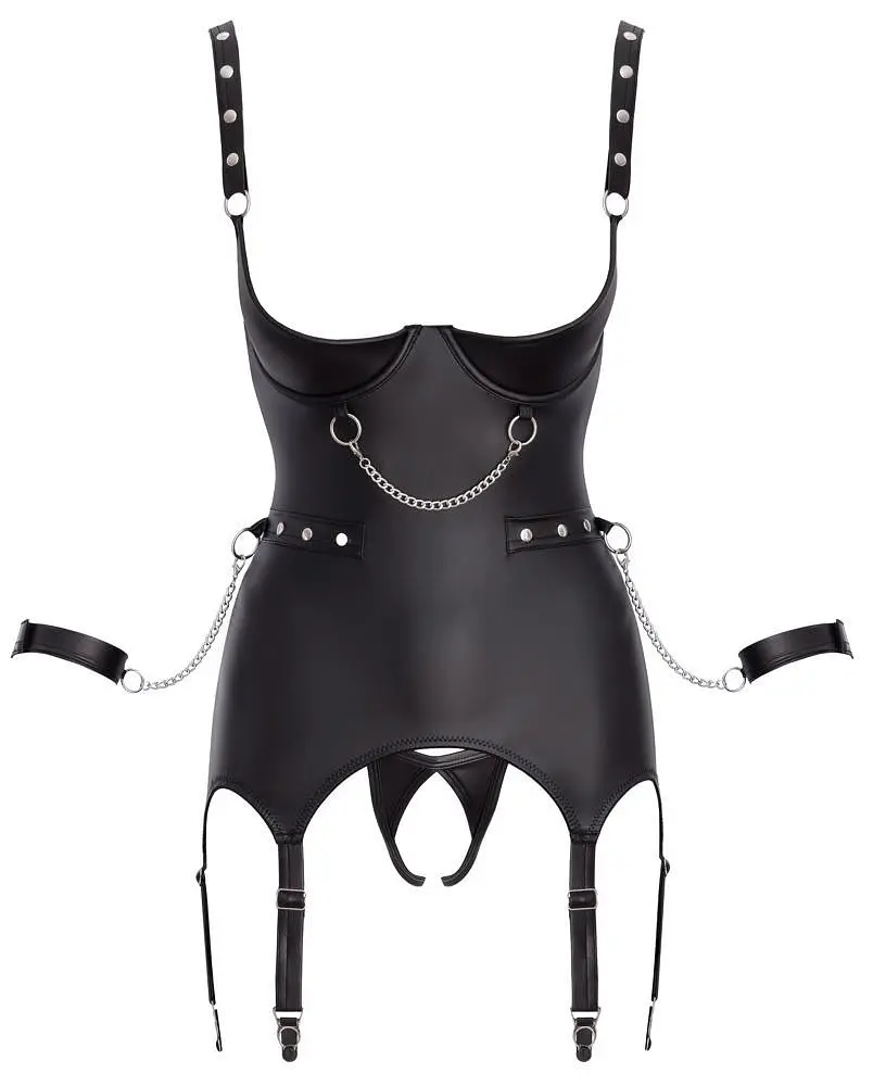 Комплект Cottelli Bondage Basque XL (чорний) - фото 11