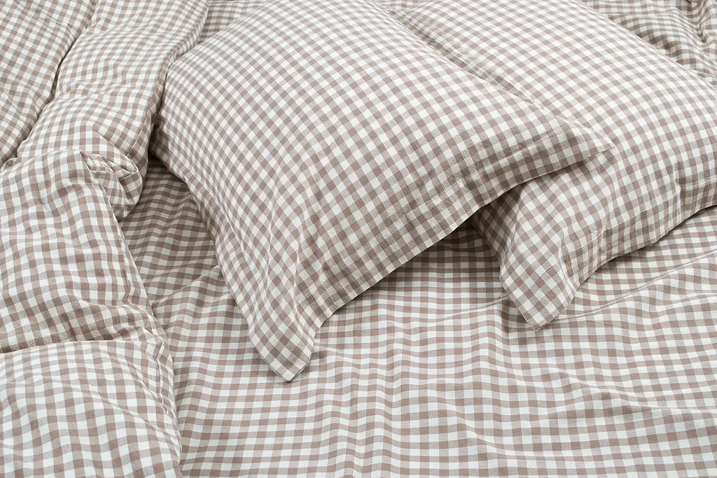 Постельное белье Lotus Home - Checked Gingham кофе семейный - фото 4
