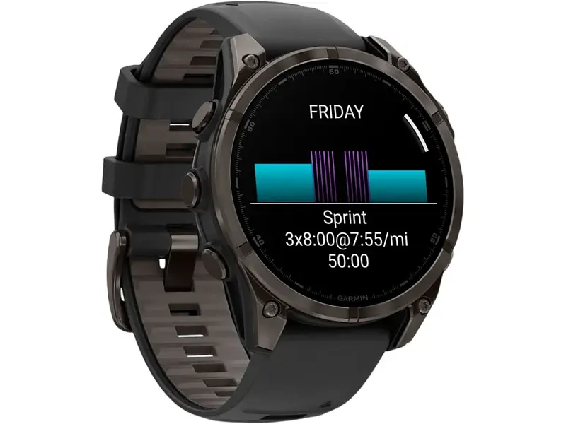 Спортивний годинник Garmin Fenix 8 47mm AMOLED Sapphire Carbon Gray DLC Titanium w. Black/Pebble Gray S. Band (010-02904-20/21) - фото 11