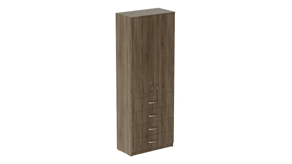 Шафа Анжело Ferrum-decor на 3 полиці з 2 дверима та 4 ящики 1900x700x380 ДСП Дуб Сонома Трюфель 16 мм (FRD-105029) - фото 3