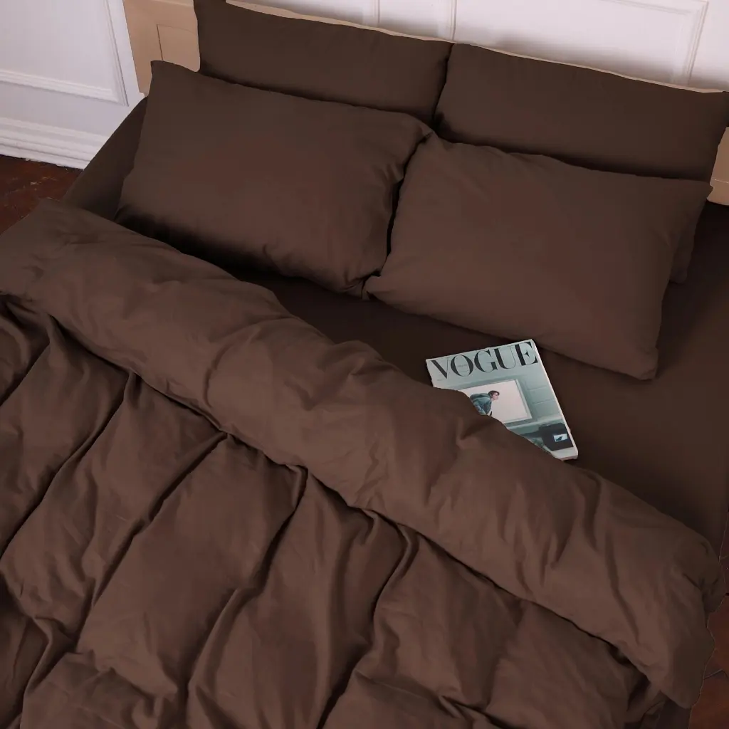 Постільна білизна MirSon 003 Brown Фланель 200х220 Євро (2200009648748) - фото 6