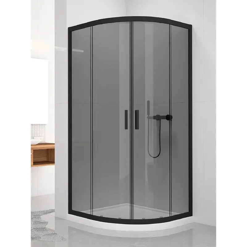 Душова кабіна New Trendy Varia Black 90x90 без піддону K-0566, Чорний, прозорий, чорний