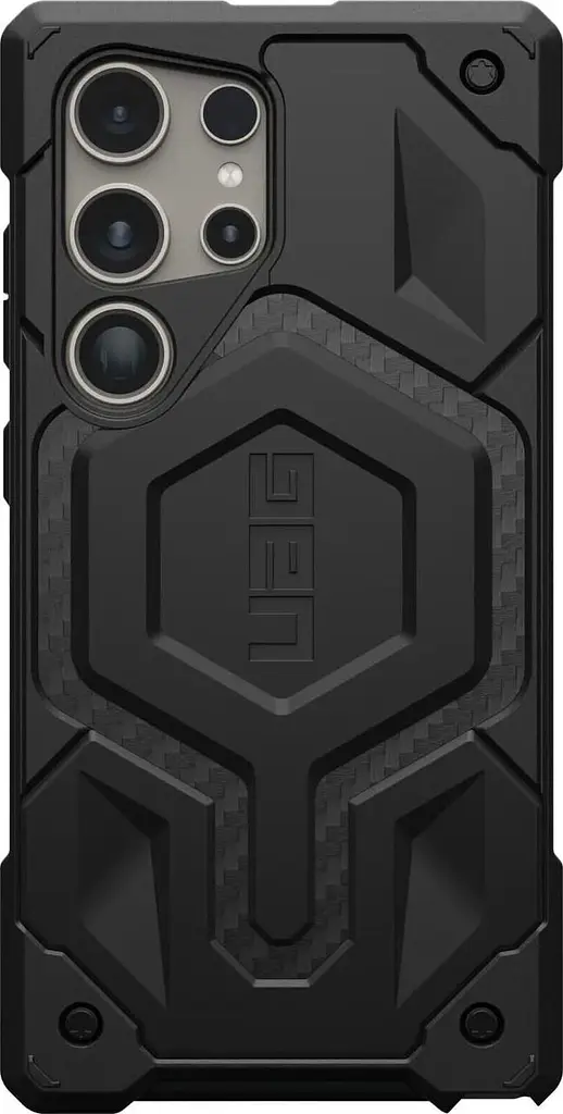 Оригінальний протиударний чохол UAG Monarch для Samsung Galaxy S24 Ultra (6.8") Carbon Fiber 214415114242