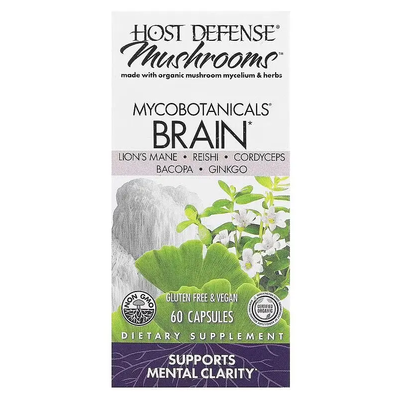 Натуральна добавка Host Defense MycoBotanicals Brain 60 капсул - фото 2
