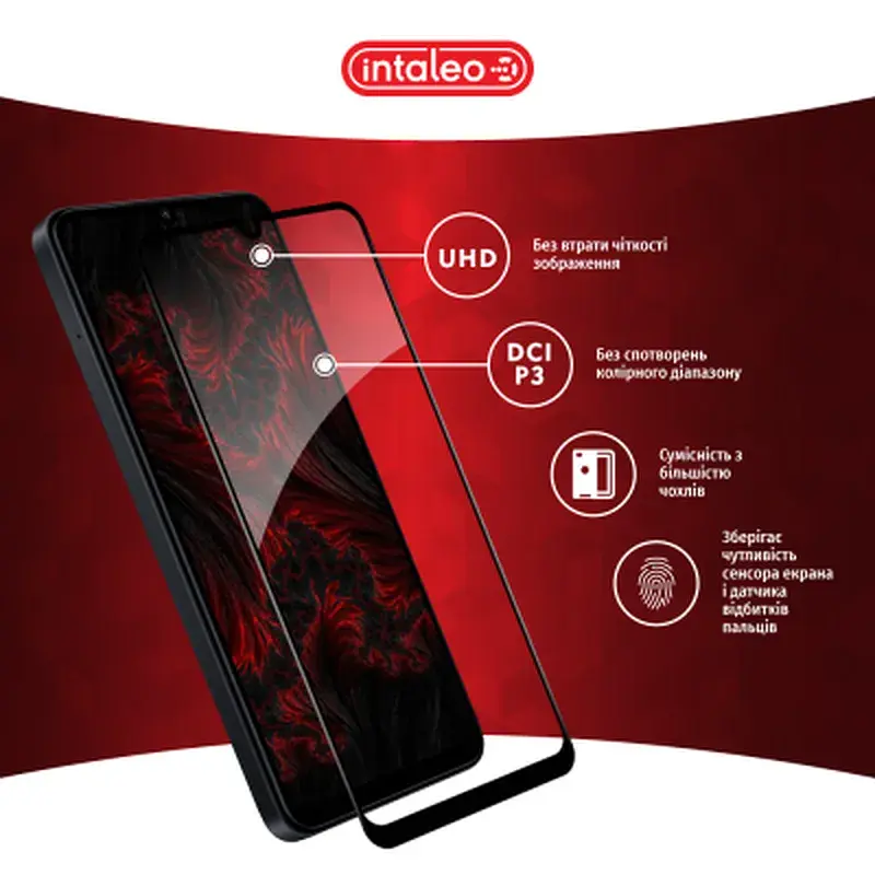 Скло захисне Intaleo Full Glue Xiaomi Poco C65 Black (1283126583667) - фото 4