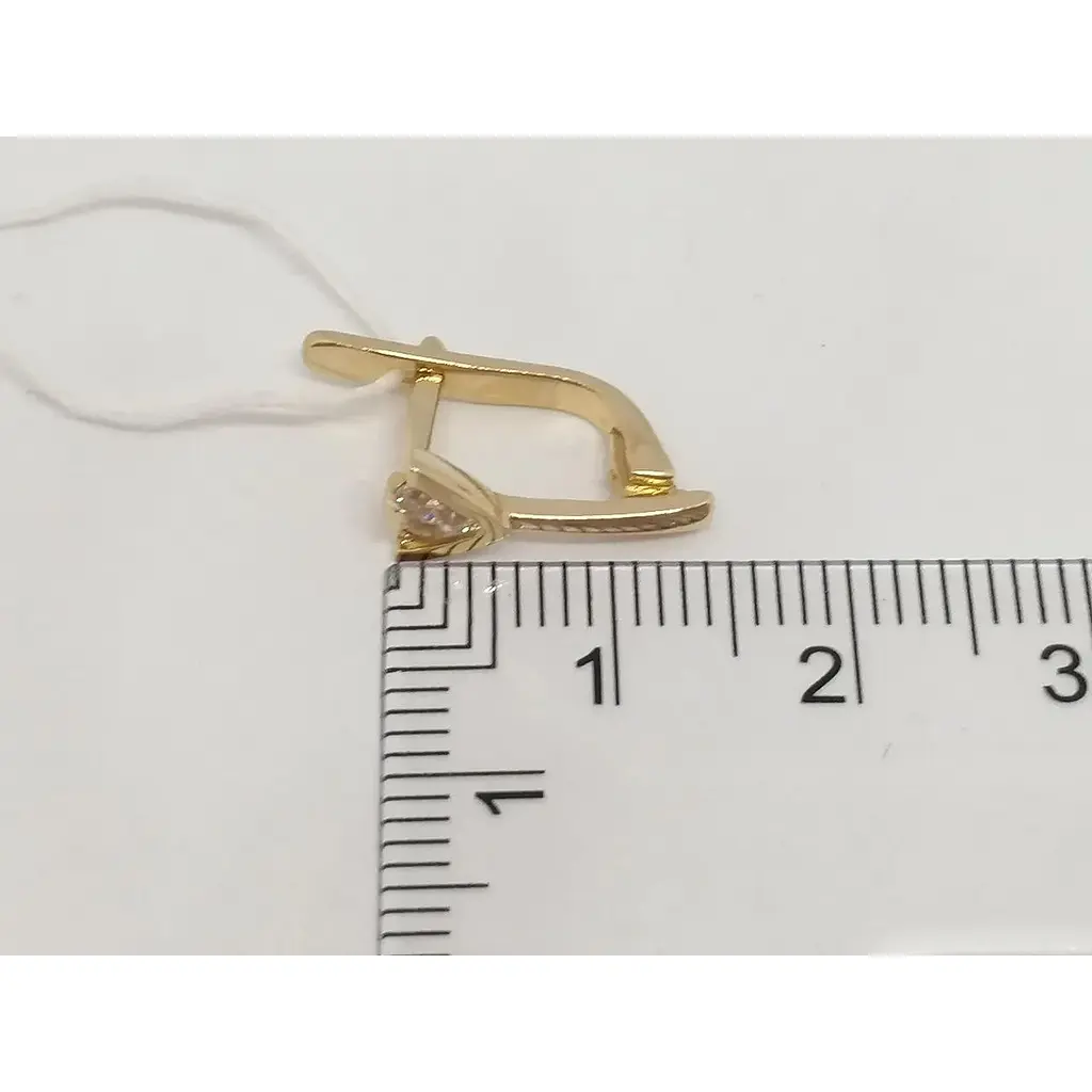 Золоті сережки Гаразд з фіанітами. 3531927 - фото 6