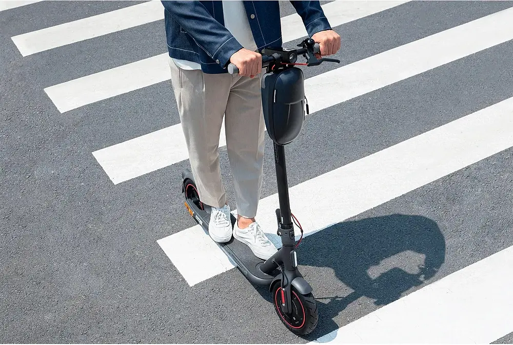 Сумка для самокату Xiaomi Electric Scooter Storage Bag Black PU EVA жорсткий корпус багатосекційне кріплення на кермо - фото 6