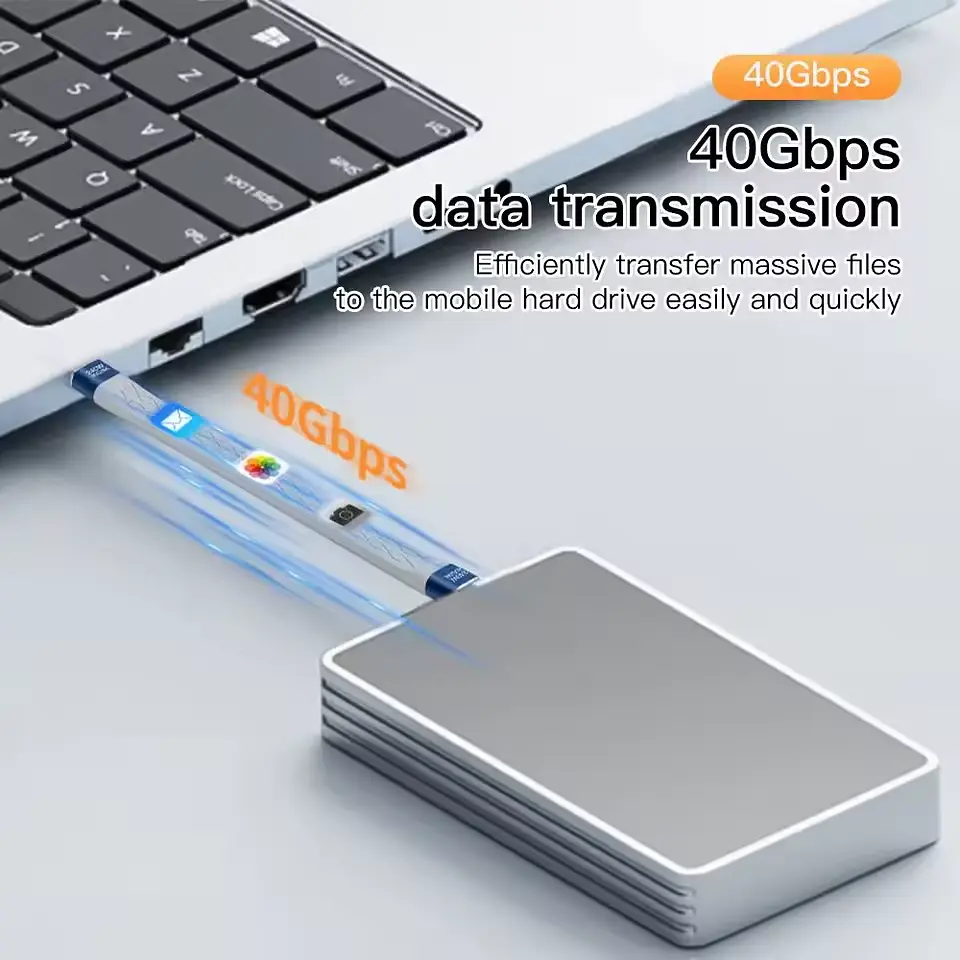 Кабель Type-C to USB-C для MacBook iPad Samsung 240 W USB4 40 Gbps - фото 4