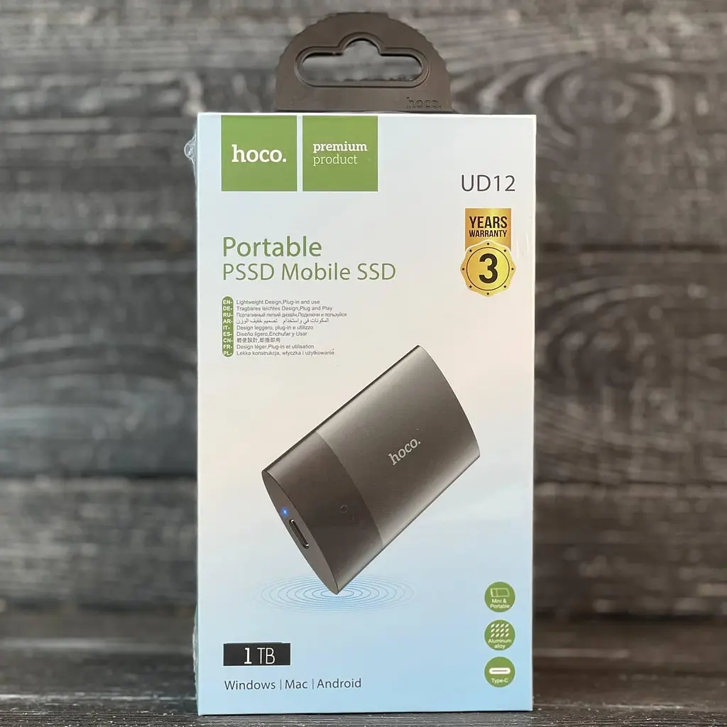 Портативный накопитель SSD – мобильный ССД – HOCO UD12 512 GB - фото 6
