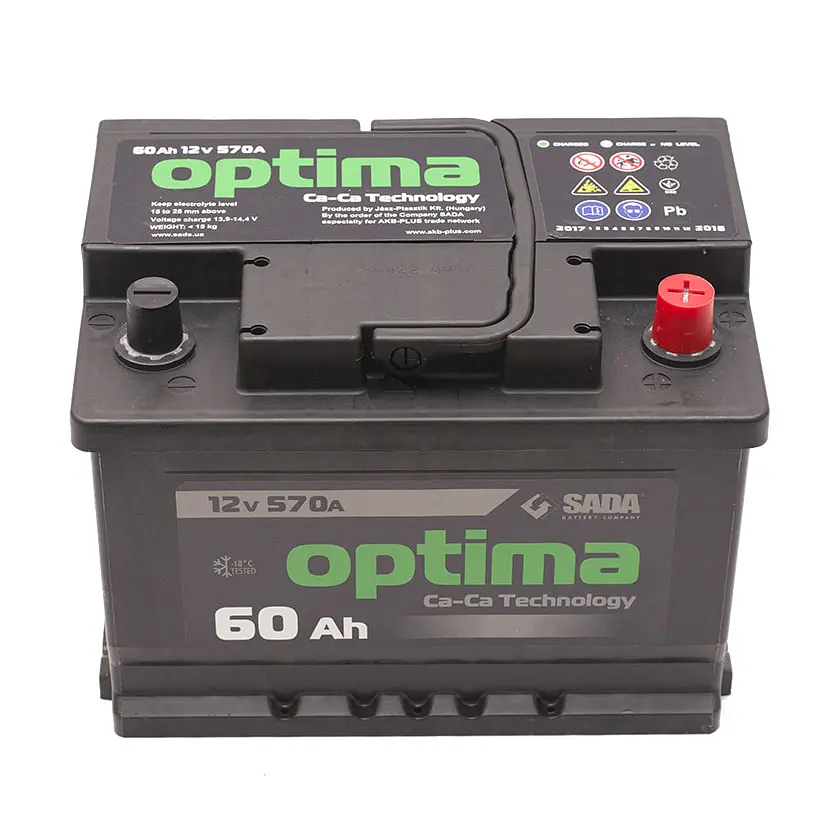 Автомобильный аккумулятор Optima 6СТ-60 (-/+) Евро 12В 60Ач 570А низкий - фото 2