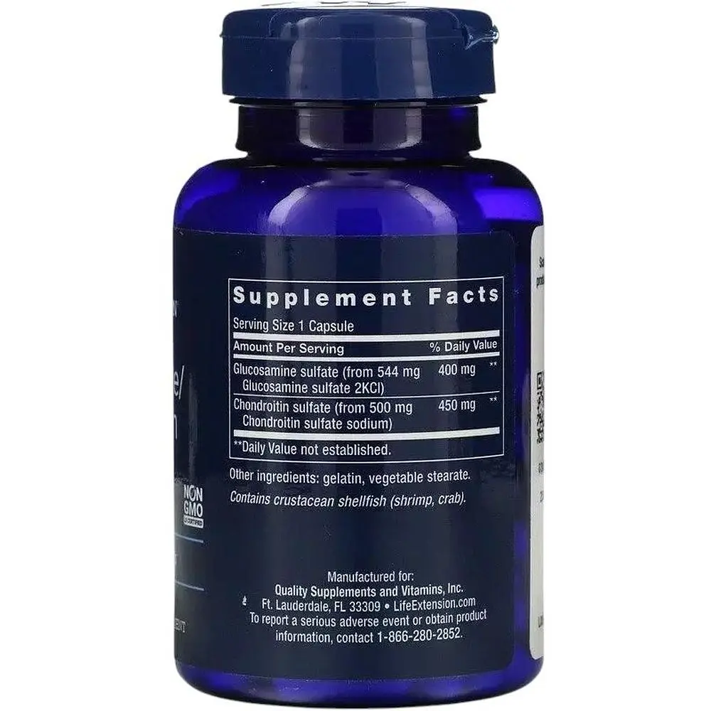 Глюкозамін та хондроїтин Life Extension Glucosamine & Chondroitin 100 капсул - фото 2