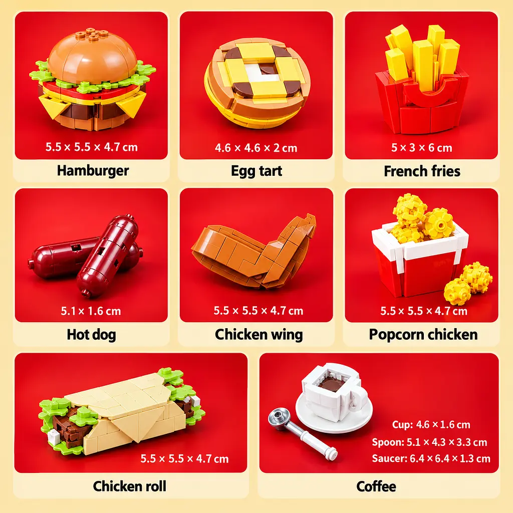 Конструктор їжа DK 5025 Western Fast Food Creator Expert Фаст-фуд, 18 моделей, 827 деталей - фото 5