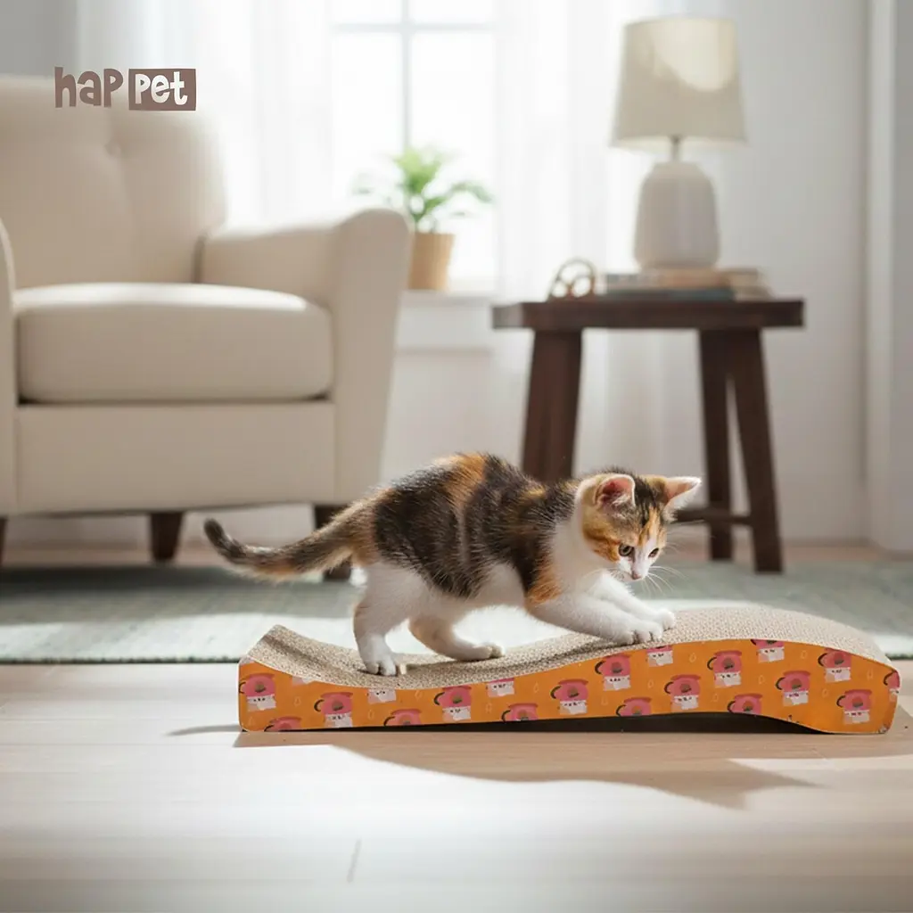 Happet Картонна кігтеточка "SIMBA"+Котяча м'ята, 43x12,5x5 см (DK02) - фото 4