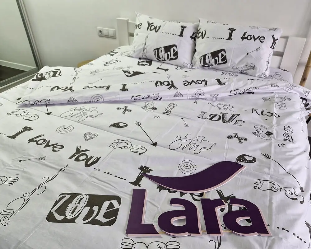 Постільна білизна LARA бязь d11291e євро - фото 4