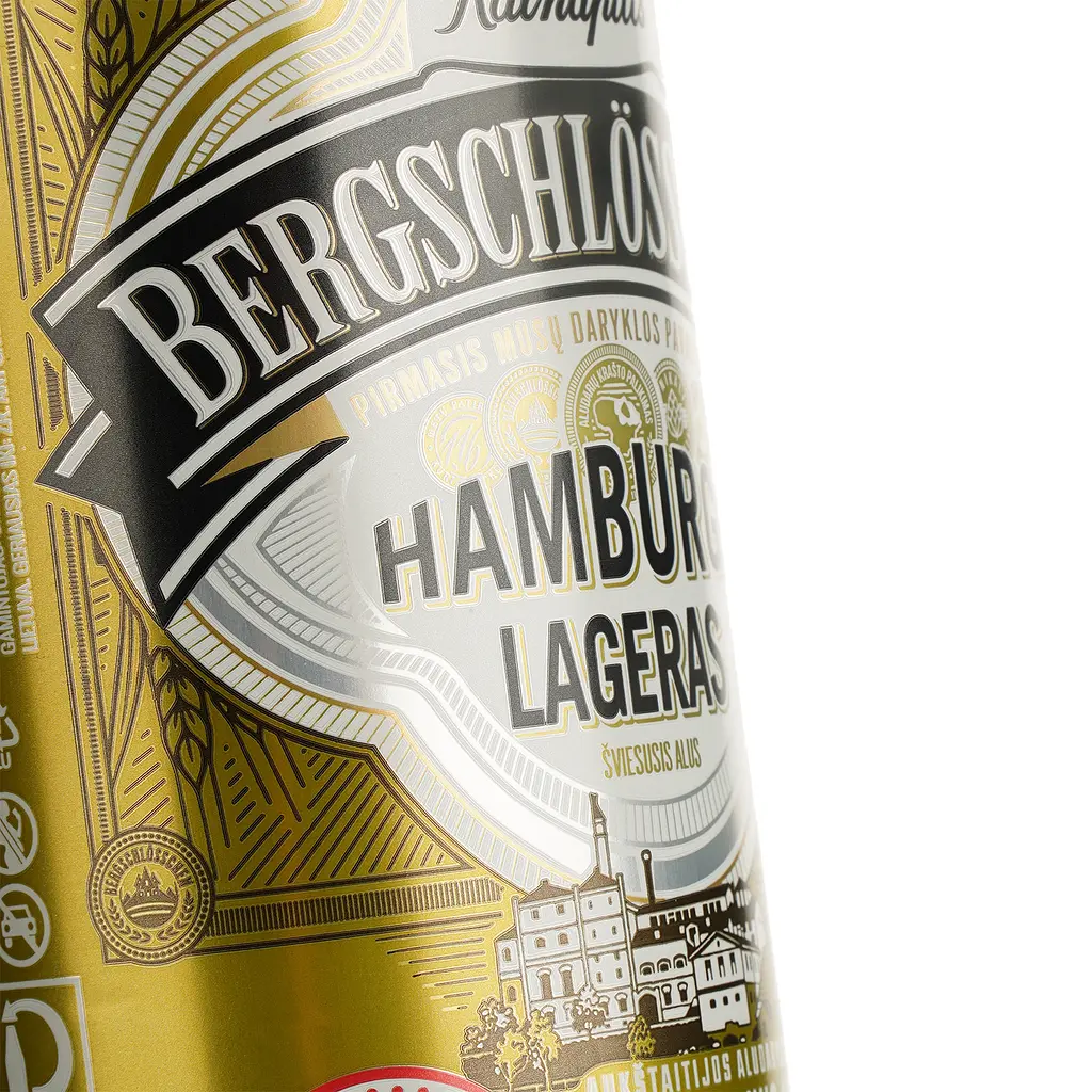 Пиво светлое Kalnapilis Bergschlosschen Hamburgo 5% 0.5 л - фото 3