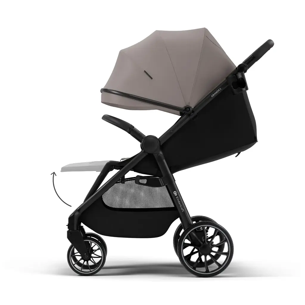 Прогулянкова коляска Kinderkraft Grande 2 Beige (KSGRAN02BEG0000)  - фото 2