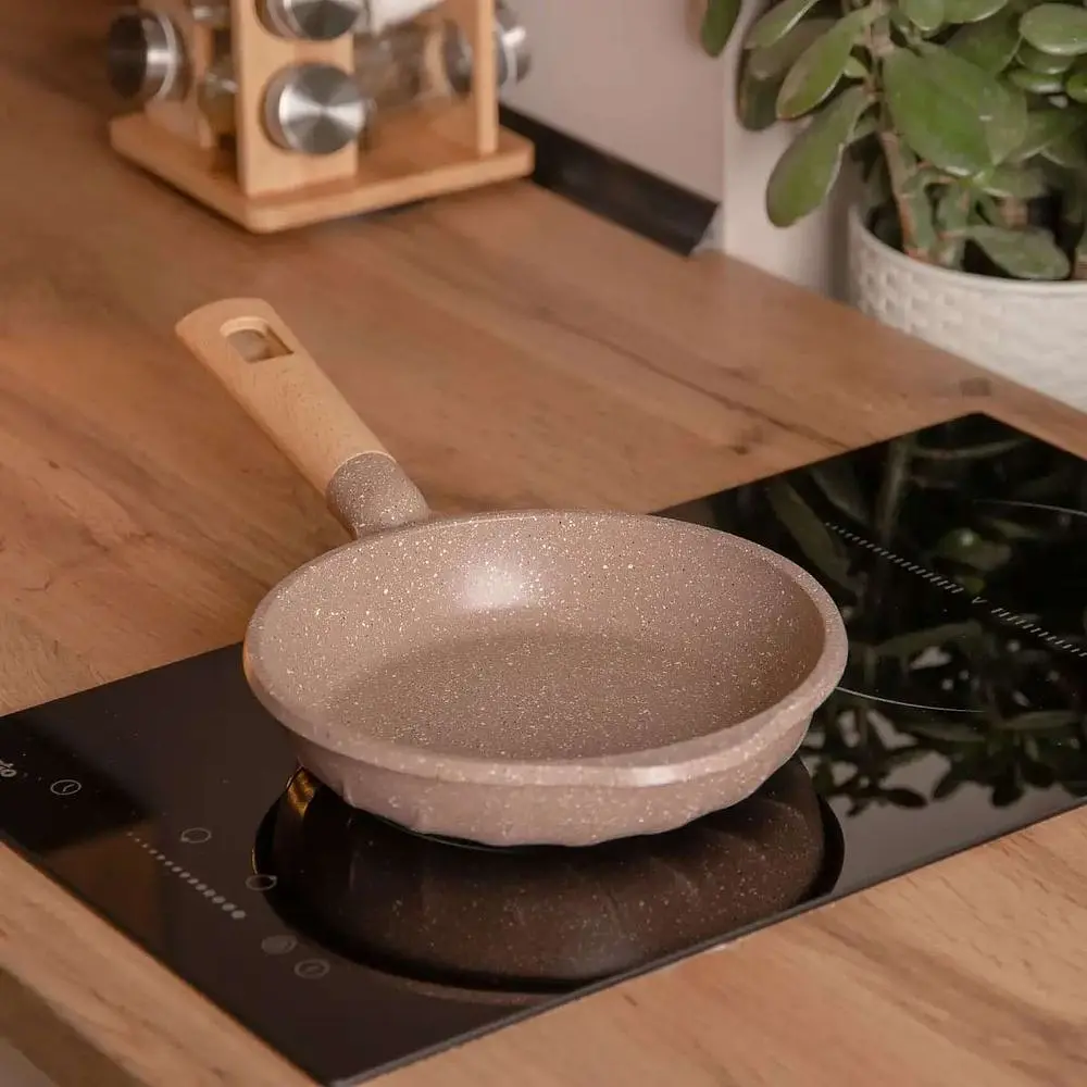 Сковорода алюмінієва MGC з мармуровим антипригарним покриттям 20 см, кавовий MGC HP-4-416CO - фото 2