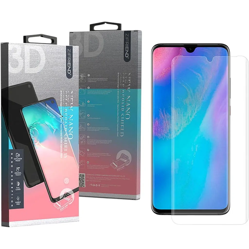 Защитная пленка Zifriend 3D Full Cover Curved Edge для Huawei P30 Pro Crystal Clear (703685) - фото 2