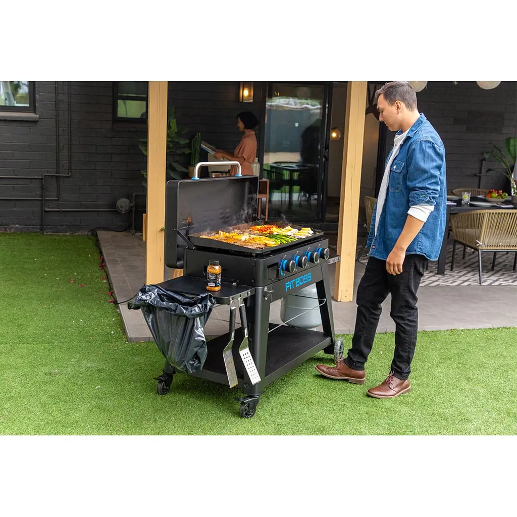 Портативный газовый гриль-планча Pit Boss Ultimate на 4 горелки, съемный, со столом (10813) - фото 7