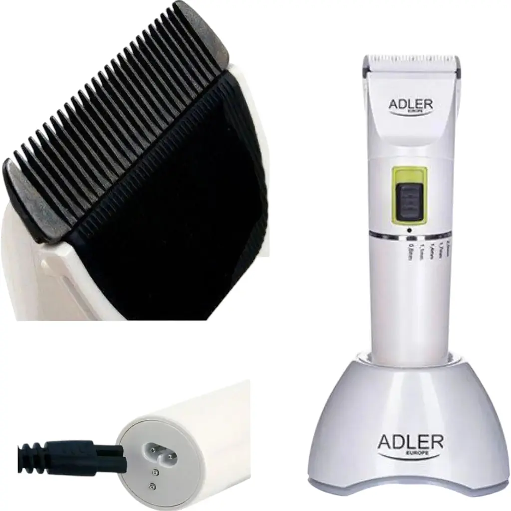 Машинка для стрижки аккумуляторная Adler AD 2827 + насадки - фото 4
