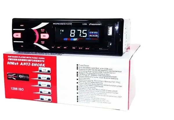 Автомагнитола XPRO 1286 1DIN USB 2.0 порт microSD слот черный (LP-90996_462) - фото 7