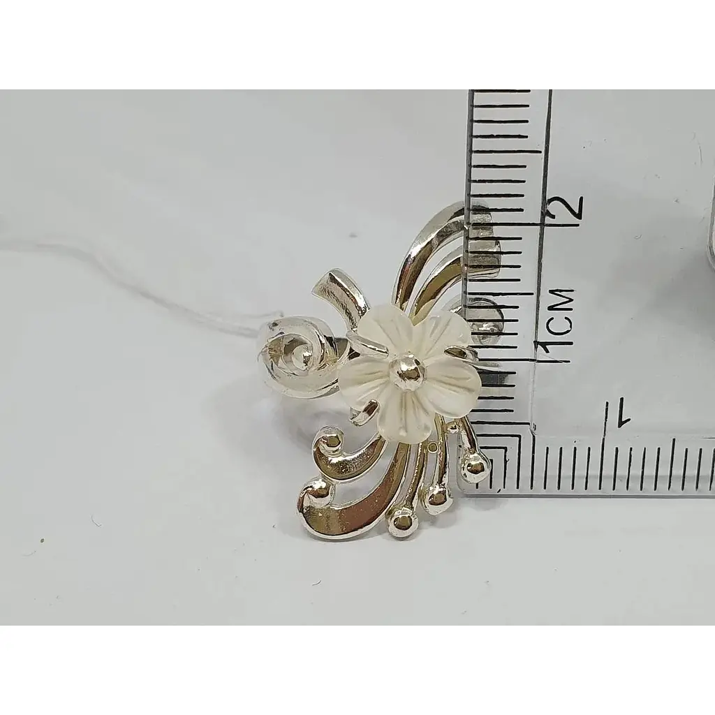 Срібна каблучка Харківський ювелірний завод з перламутром. 041332 16,5 - фото 6