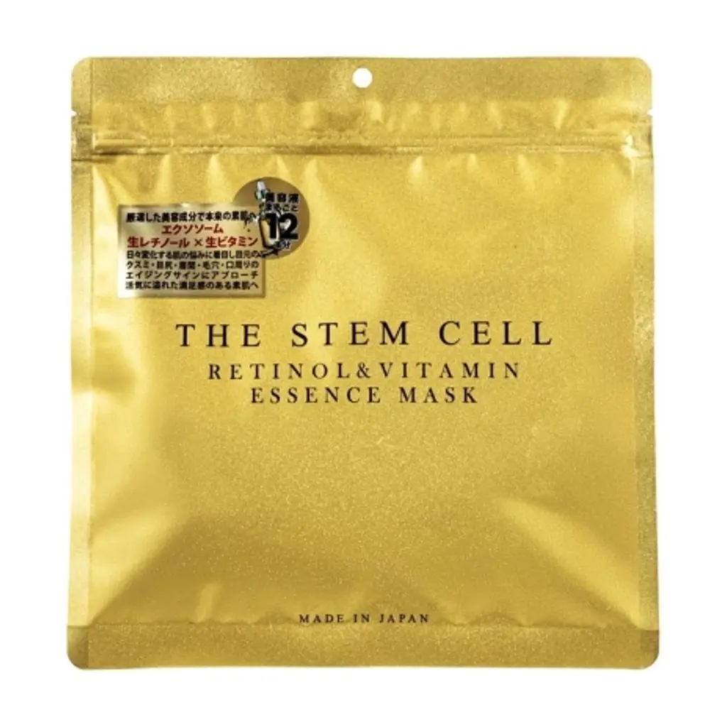 Маска для обличчя Kor Japan The Stem Cell Retinol & Vitamin Essence Mask 30 шт (4571365223213) - фото 3