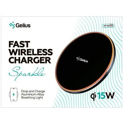 Бездротовий зарядний пристрій Gelius Pro Sparkle Wireless Charger 15 W GP-WC003 Black - фото 3