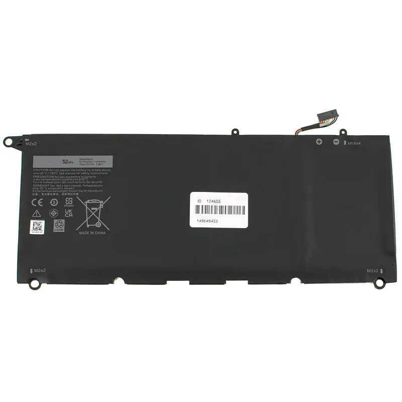 Батарея для ноутбука Dell JD25G (XPS: 13 9343 9350) 7.4V 52Wh Чорний - фото 2