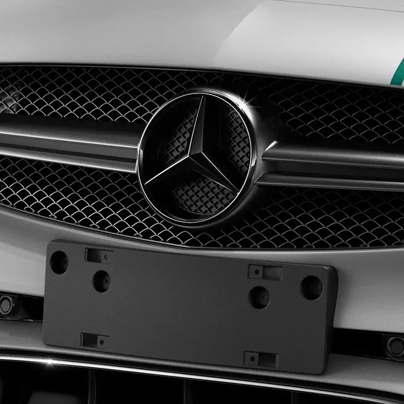 Емблема решітки Mercedes-Benz W205 чорна глянцева 185 мм (пластик) OEM A0008880060 - фото 5