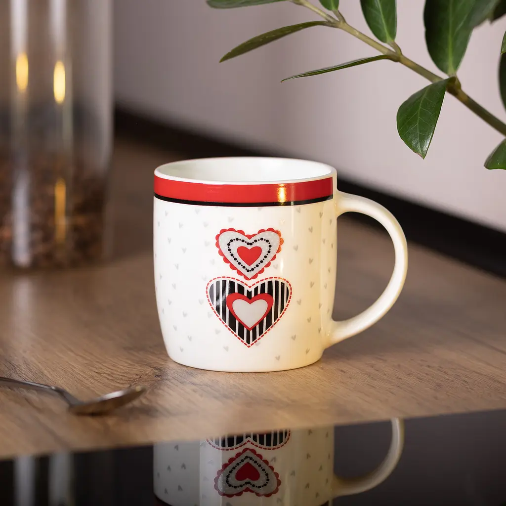 Чашка порцелянова I love you 400 мл, білий Liling Rongxiang Ceramic RX-N240147W - фото 4