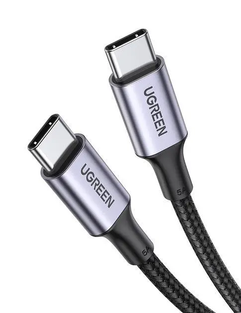 Кабель UGREEN US316 USB-C to USB-C 100W QC4.0 PD3.0 5A 3m Black (90120) - фото 2