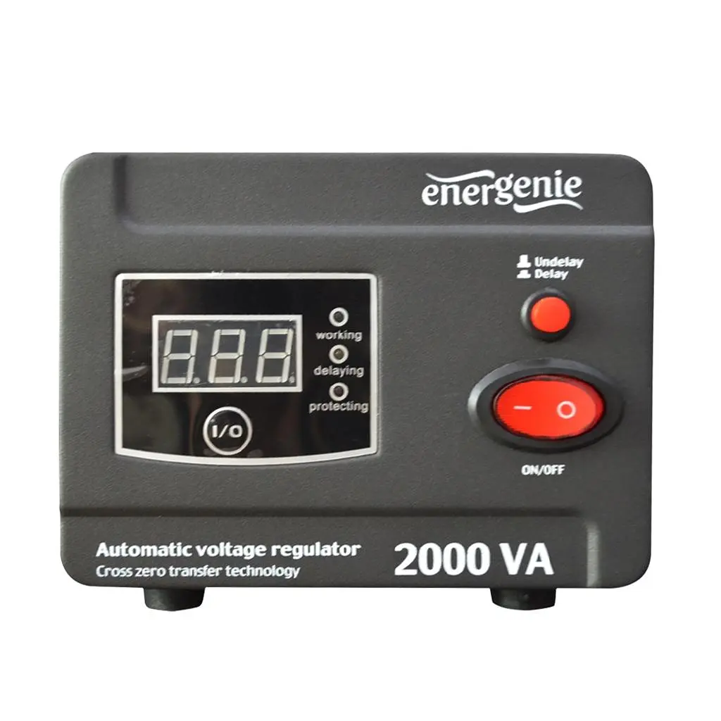 Стабілізатор напруги EnerGenie EG-AVR-D2000-01 2000VA, 2xSchuko 1200 Вт (EG-AVR-D2000-01) - фото 3
